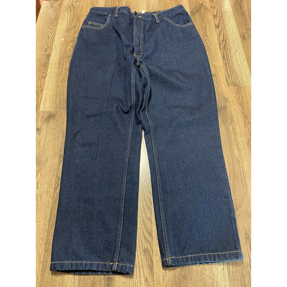 Duke Jeans, Women's W42, Blue, Denim, Straight Leg, Pockets, Stretchable Waist
